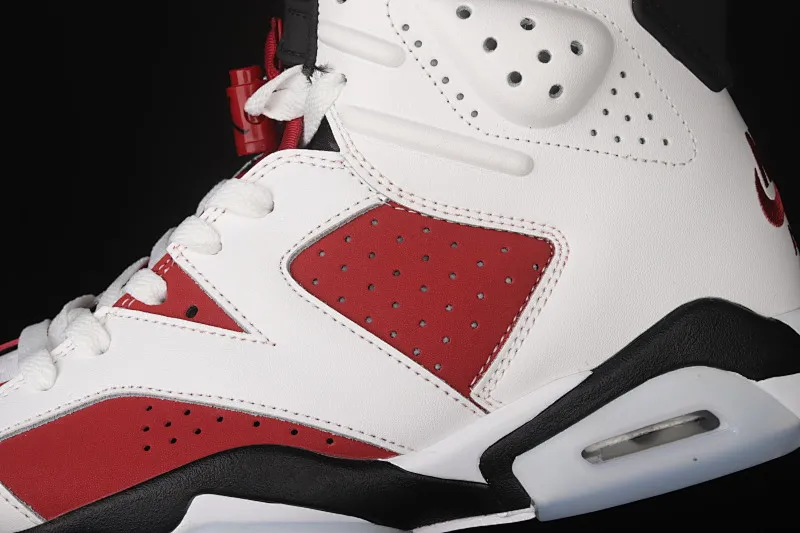 All categories Air Jordan Jordan series basketball shoes Air Jordan 6 G version Air Jordan "Carmine" AJ6 Joe 6 Rouge White and Red 2021 replica high-top basketball shoes CT8529-106